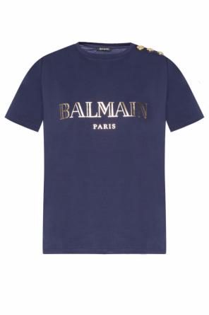 T-shirt with a printed logo, zdjęcie 1 T-shirt with a printed logo od Balmain